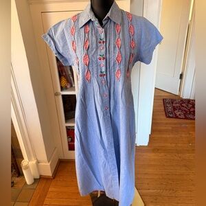 Go Softly Blue and Red Checkered Dress